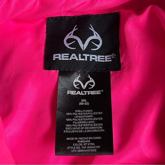 NWOT … REALTREE “Size: 2XL” Camo Coat with Pink Accents - Picture 3 of 3